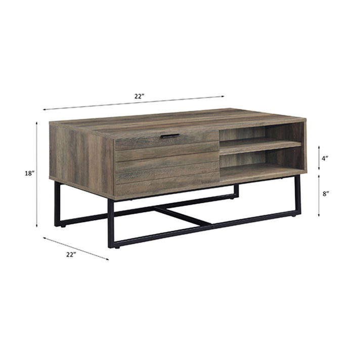 Homare - Coffee Table - Rustic Oak & Black