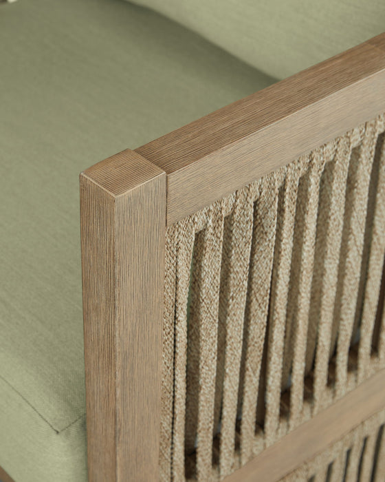 Serena Shores - Lounge Chair With Cushion (Set of 2) - Beige / Green