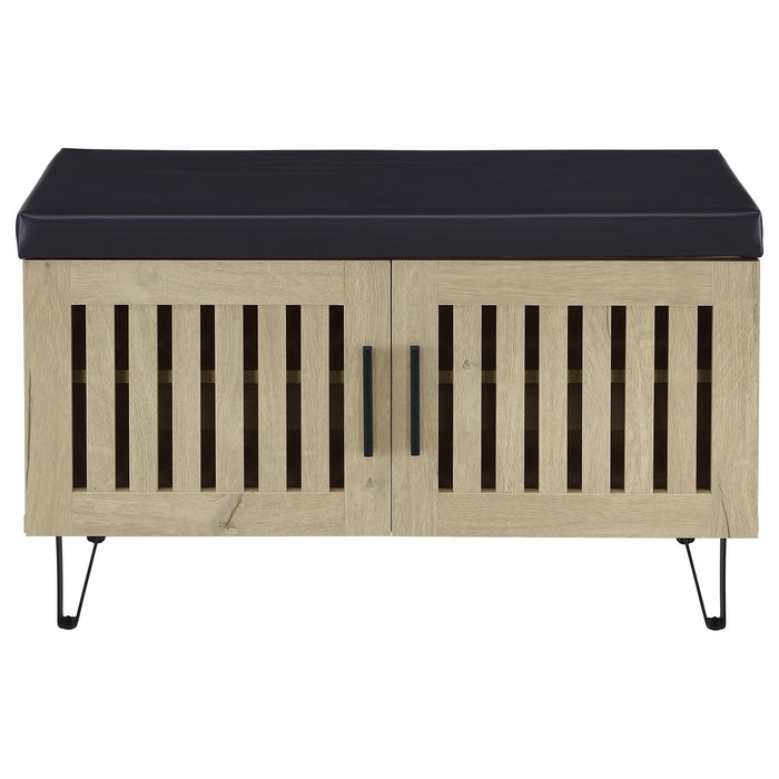 Clackamas - 2 Door Storage Bench With Padded Seat