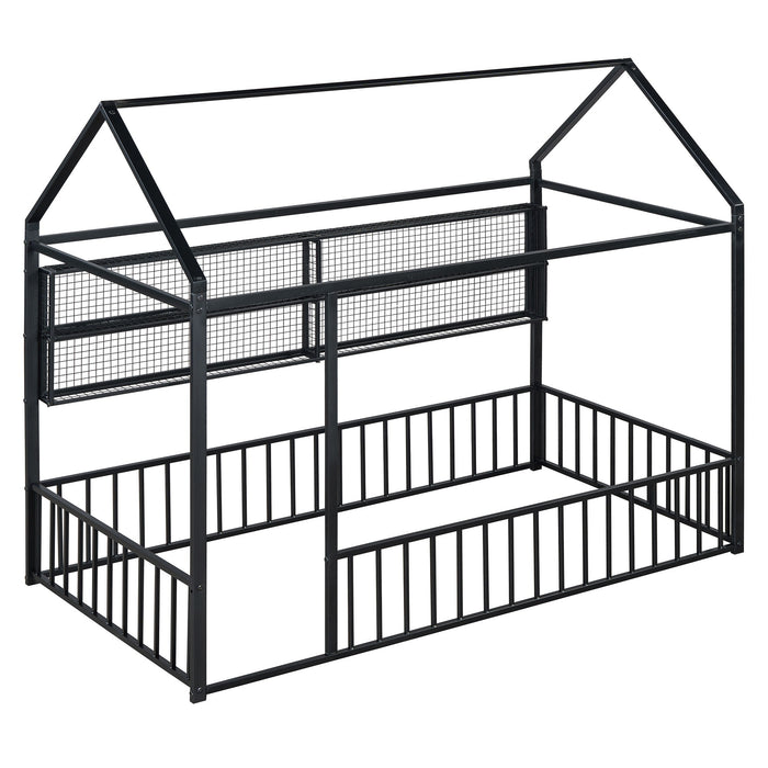 House Frame With Fence And Shelves