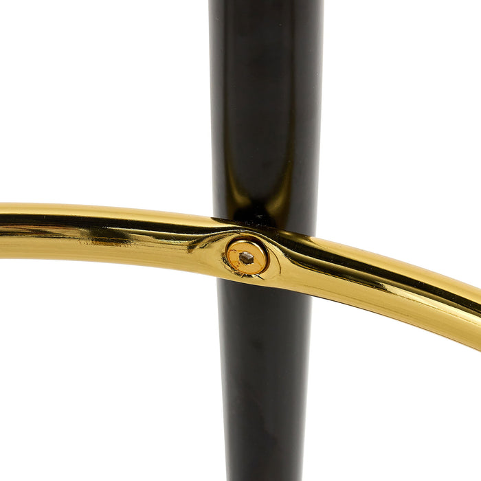 Modern Upholstered 360° Rotatable Bar Chair With Metal Legs For Dining Room (Set of 2)