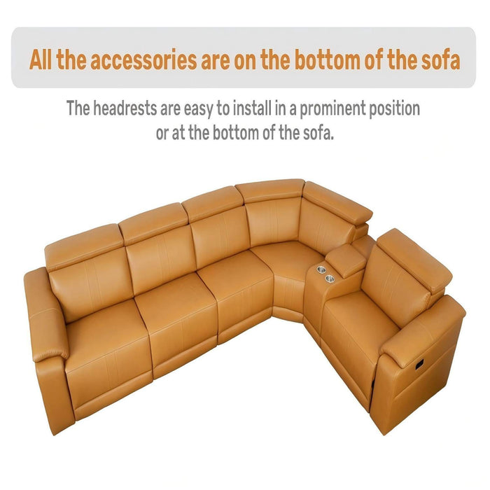 Modular Sofa Set With 2 Cup Holders, Sectional Living Room Furniture