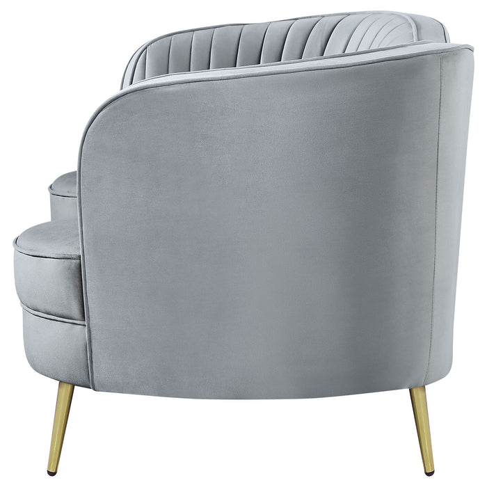 Reigha - Loveseat With Channel Tufted - Gray
