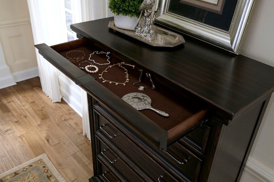 Caldwell - 6 Drawer Chest - Deep Brown