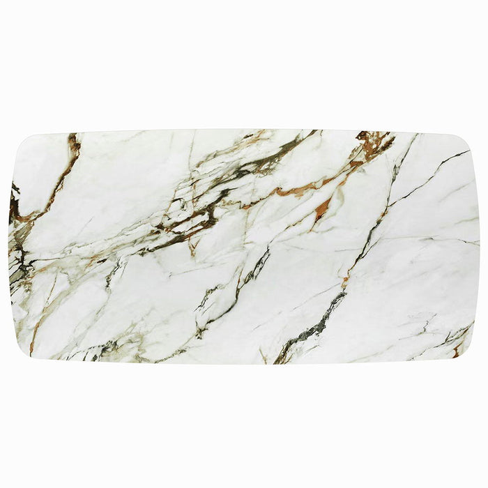 Cora - Dining Table - Ceramic Top & Golden Champange