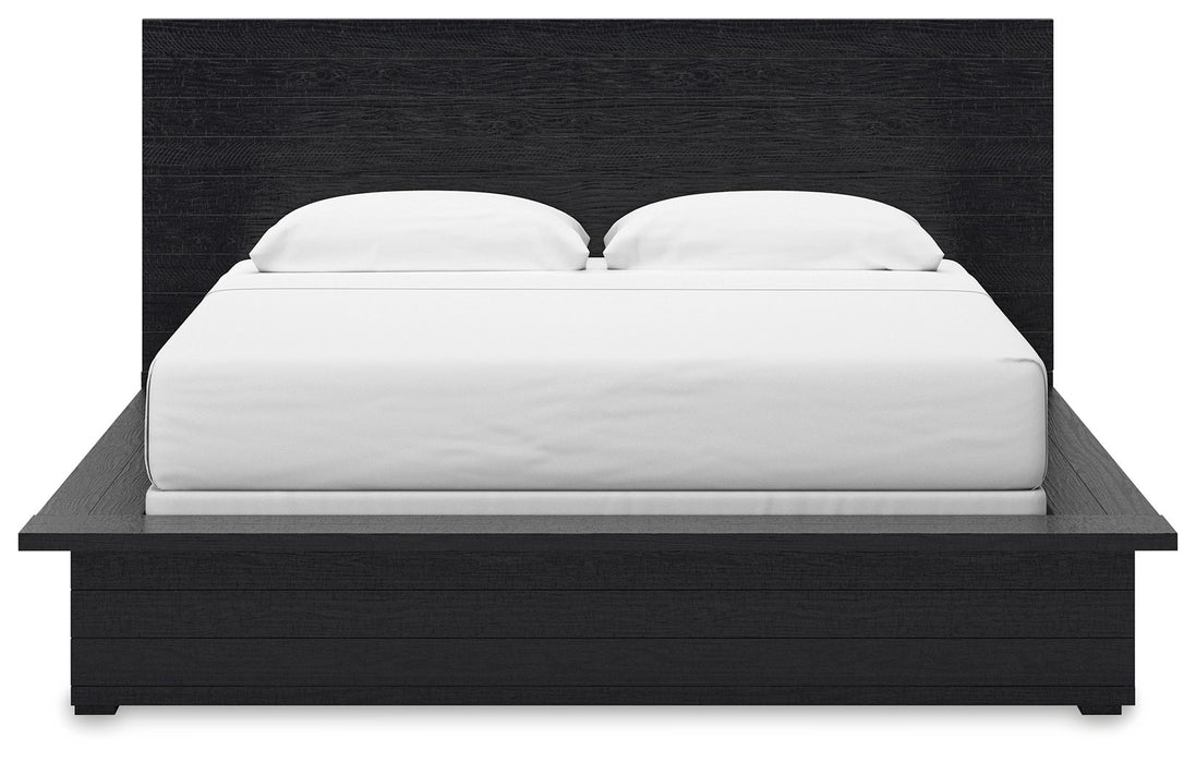 Londer - King Panel Bed - Black