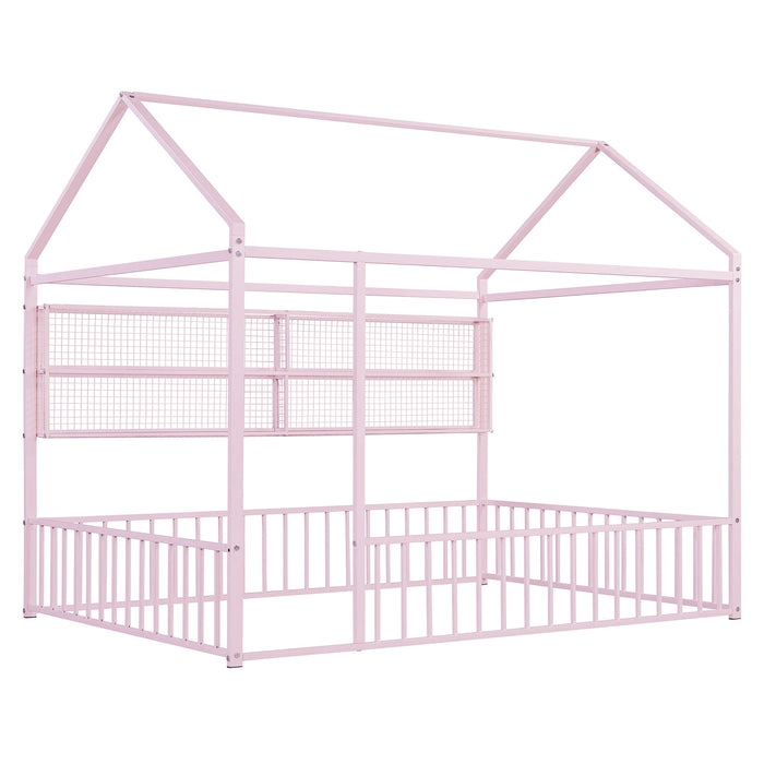 House Frame With Fence And Shelves