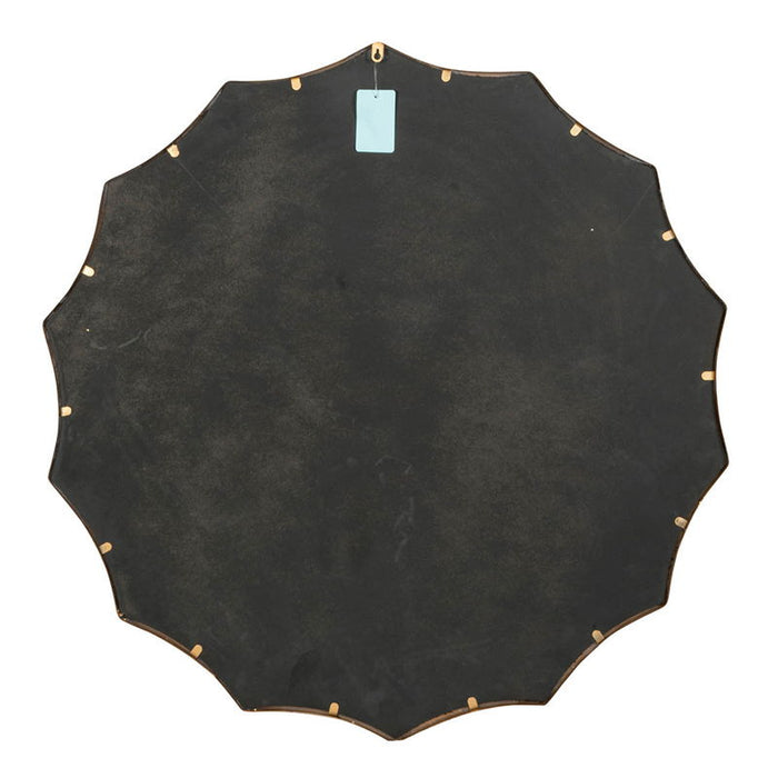 Round Sunburst Wall Mirror With, Wall Decor Mirror For Entryway Bedroom Living Room - Gold