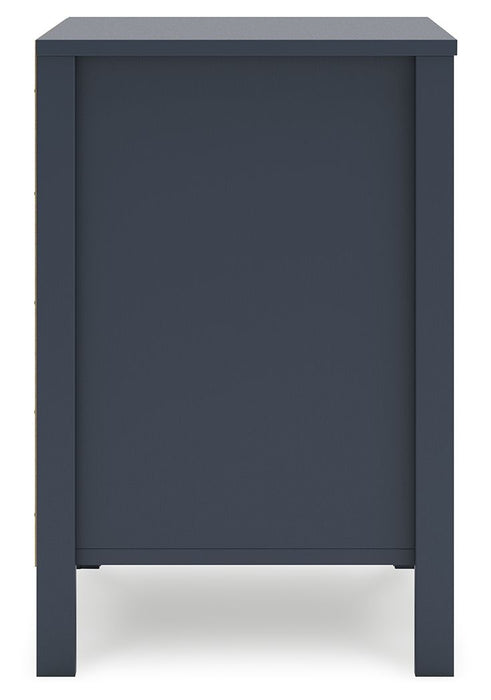 Simmenfort - Two Drawer Night Stand - Navy Blue