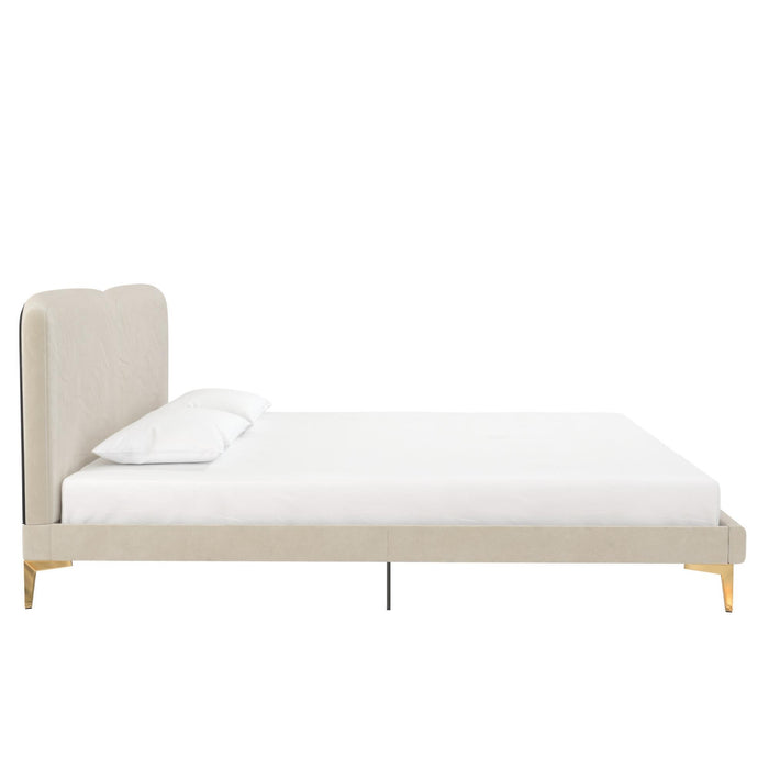 Coco - King Size Upholstered Bed - Ivory