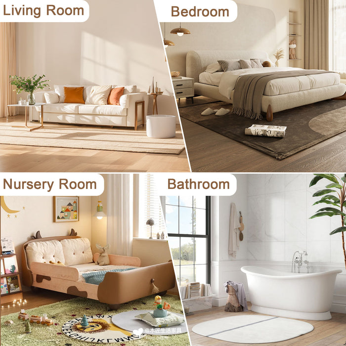 Portable Wardrobe Closet Storage Organizer For Clothes, 9 Magnetic Doors With 9 Cubes & 2 Hanging Rods, 6 Hangers - Cream White