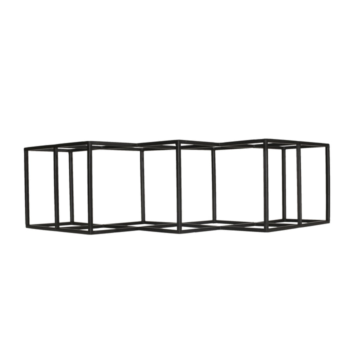 Modern Industrial Tabletop Wine Rack With 7 Bottle Holders - Black