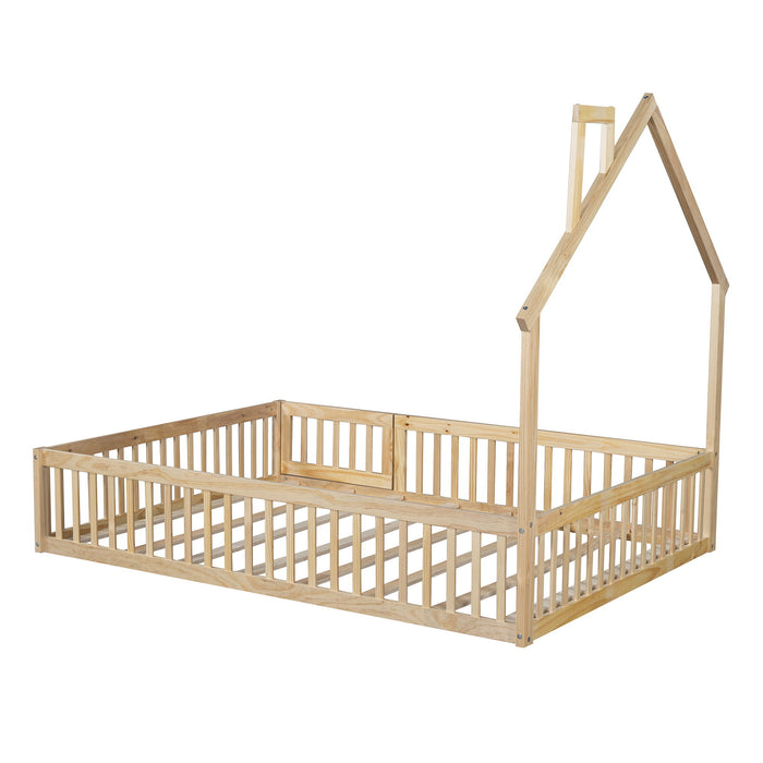 House Platform Bed With Guardrail