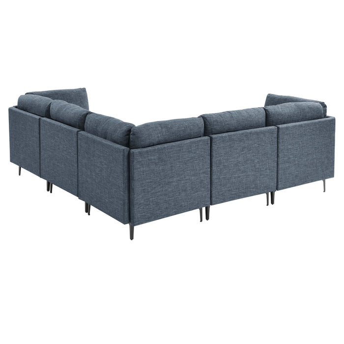 Upholstered Modular Sectional With Tall Legs