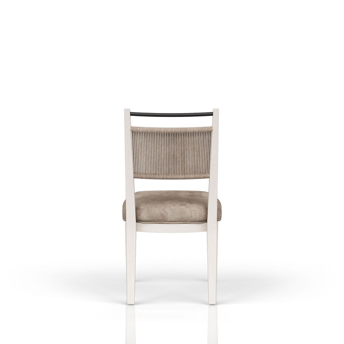 Rope Back Chair - Beige / Carmel
