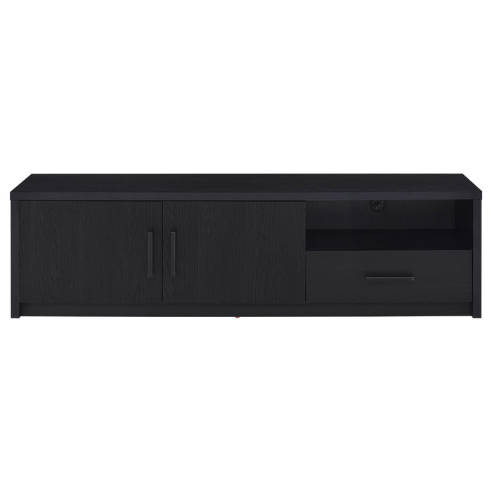 Ian - 2 Door TV Stand Media Console With Storage - Black