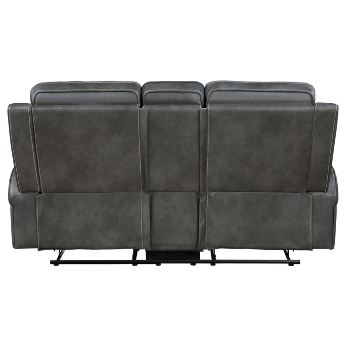 Forrest - Motion Reclining Loveseat With Console - Gray