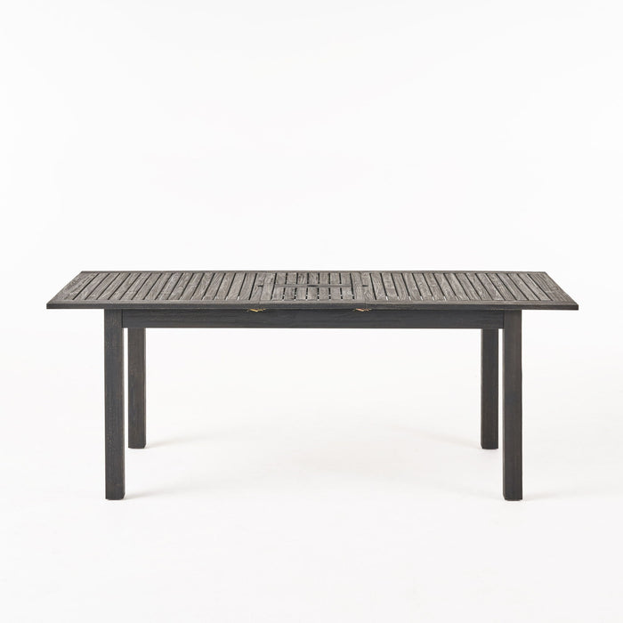 Outdoor Expandable Dining Table With Square Legs