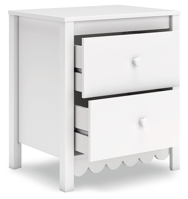 Hallityn - Two Drawer Night Stand - White