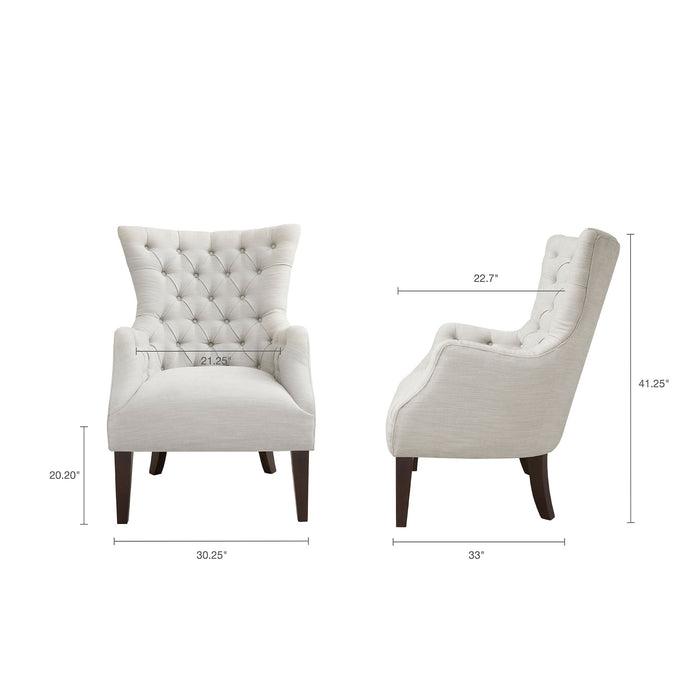 Hannah - Button Tufted Wing Chair