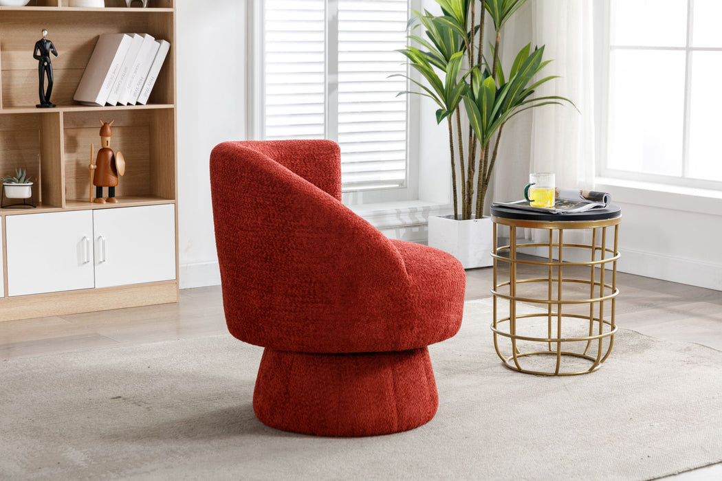 363 Degree Swivel Cuddle Barrel Accent Chairs, Round Armchairs With Wide Upholstered, Fluffy Fabric Chair For Living Room