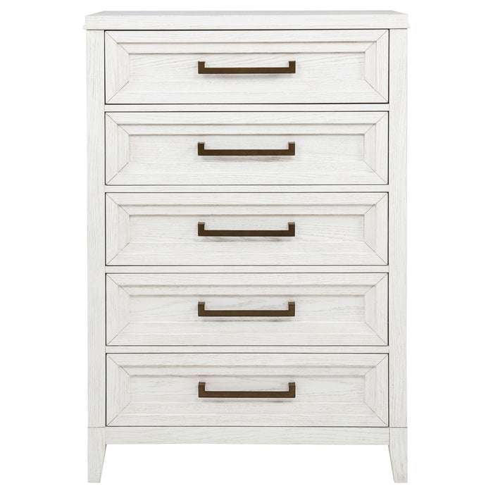 Inverness - 5 Drawer Bedroom Chest - White