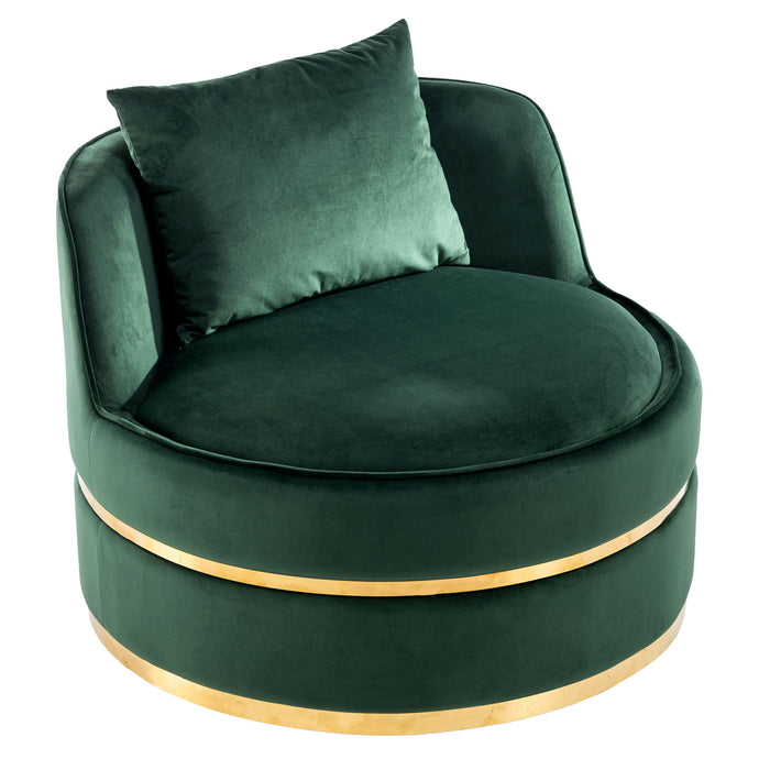 360 Degree Swivel Over Sized Upholstered Barrel Chair