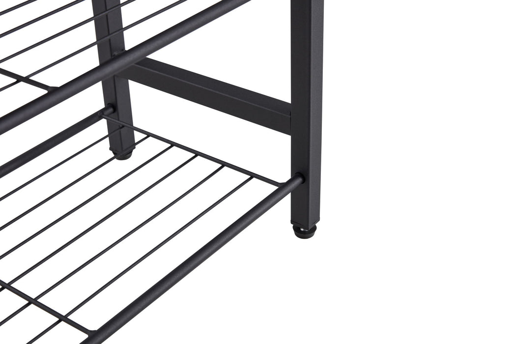 Dn 4-Tier Metal Shoe Rack, Modern Multifunctional Shoe Storage Shelf With MDF Top Board, 1 Pc Per Carton