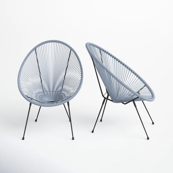 Modern Egg Shaped String Chairs (Set of 2)
