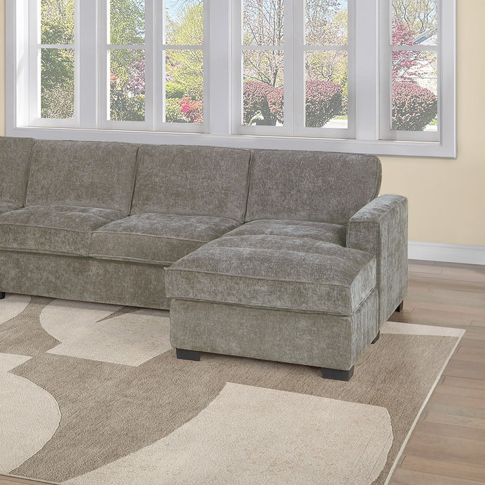 Sectional With RAF Chaise, Armless Loveseat & LAF 1 Arm Chair
