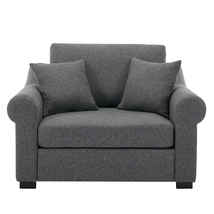 Modern Chenille Oversized Armchair, Chair And A Half, Single Sofa