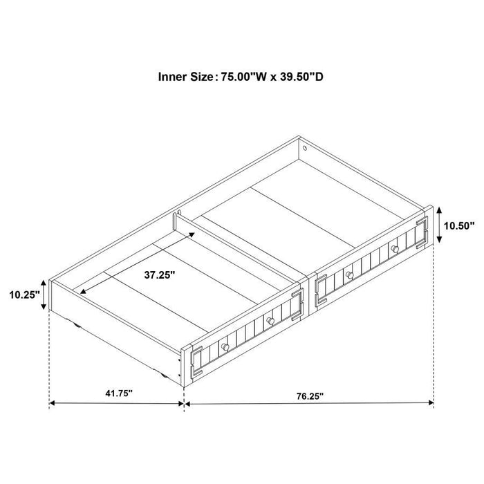 Oakdale - Wood Twin Daybed with Trundle - Rustic Honey