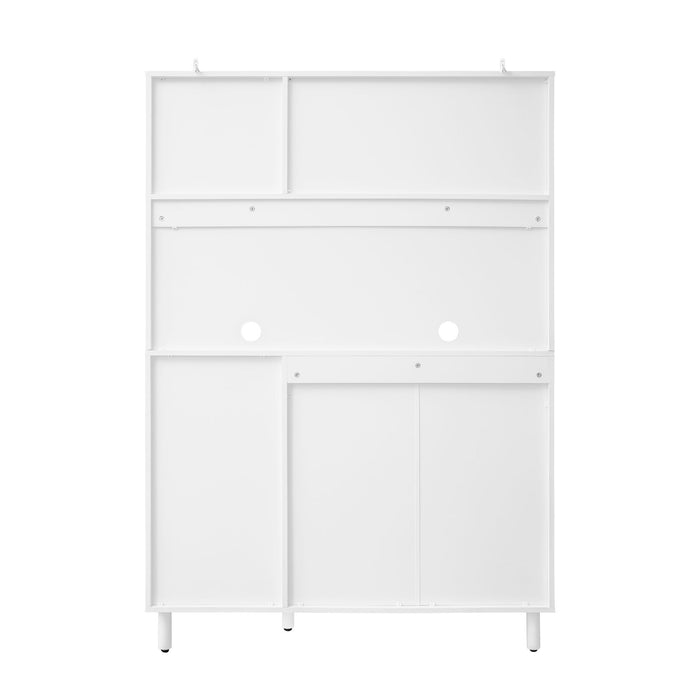 Modern Accent Storage Cabinet For Living Room, Bedroom, Dining Room, Or Study - White