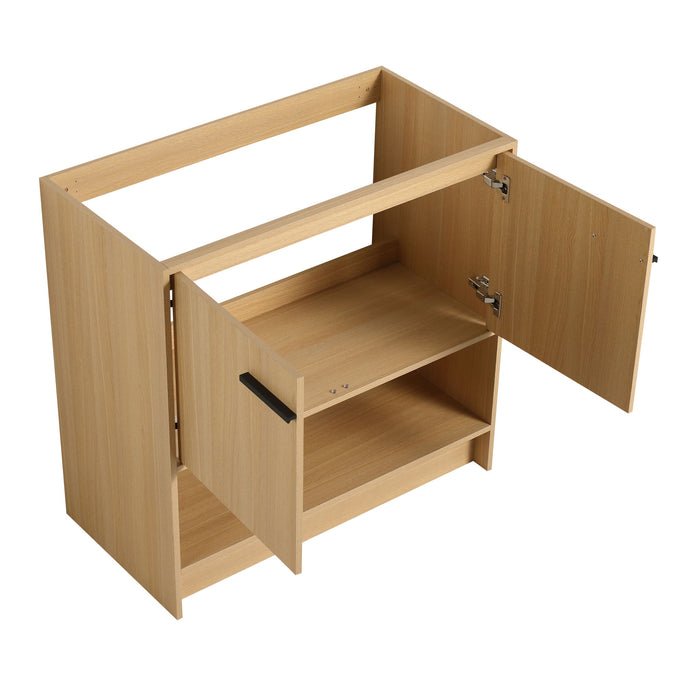 Modern Freestanding Bathroom Vanity With 2 Doors