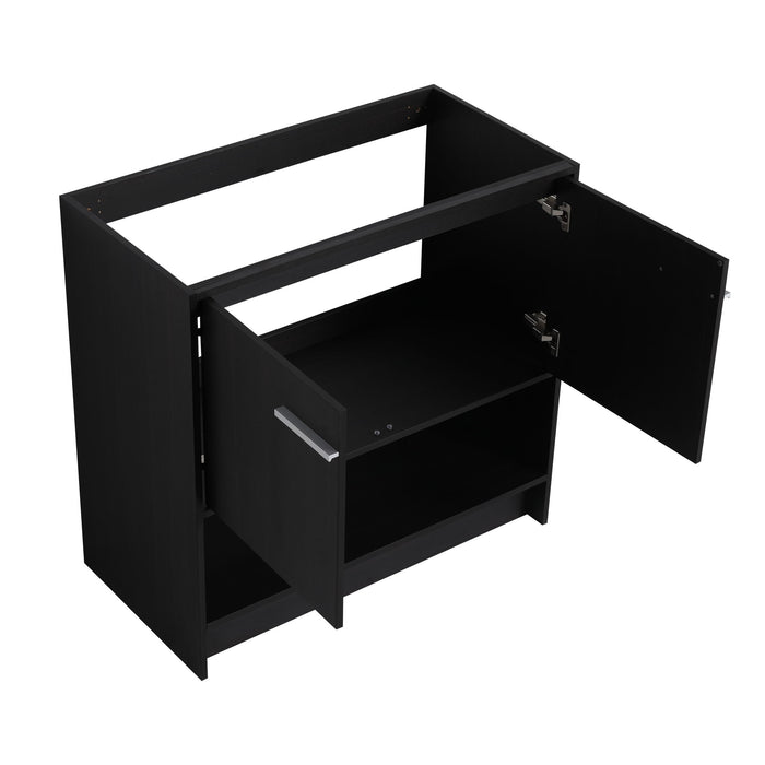 Modern Freestanding Bathroom Vanity With 2 Doors