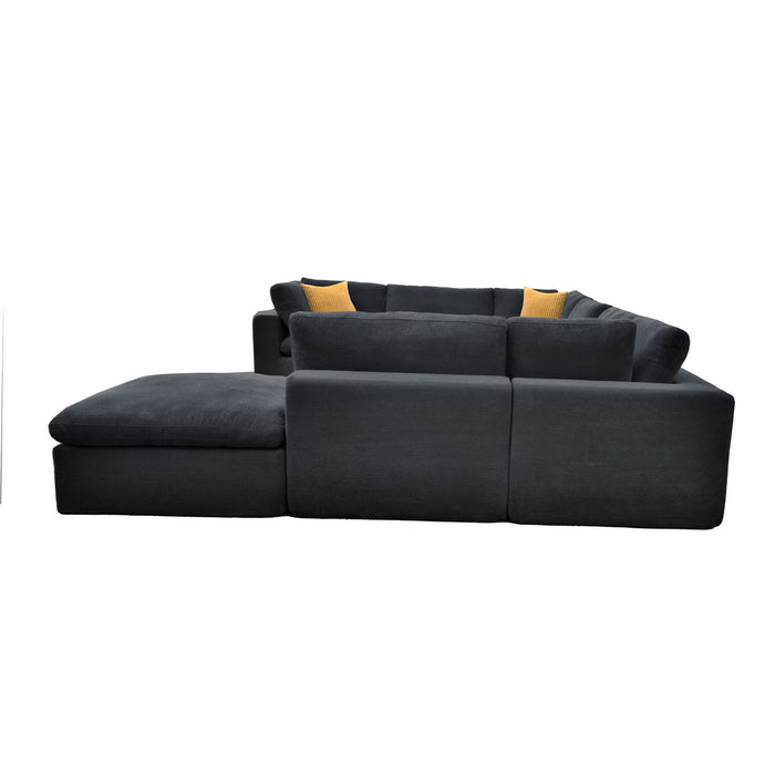 Custom Configuration Modular Sectional With Toss Pillows
