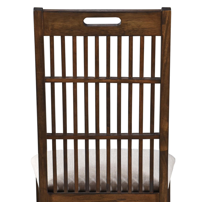 2 Pieces Set Dining Side Chair Rustic Modern Farmhouse Design Retro Design Easy To Assembly - Antique Dark Oak