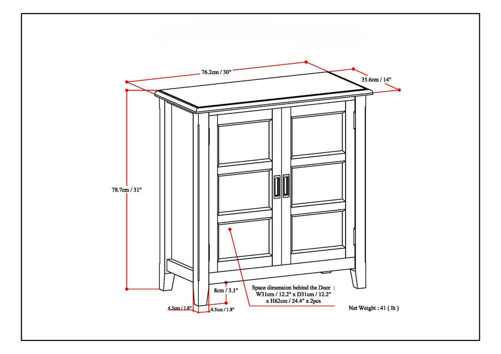 Burlington - Low Storage Cabinet - Light Brown