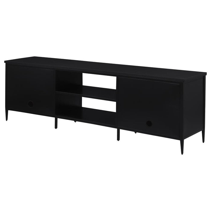 Amherst - 70" 2-Door Metal TV Stand Media Console - Black