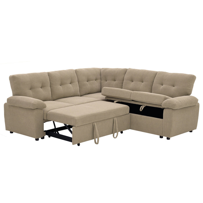 Convertible Sectional Sofa Bed & Pull Out Sleeper And Storage