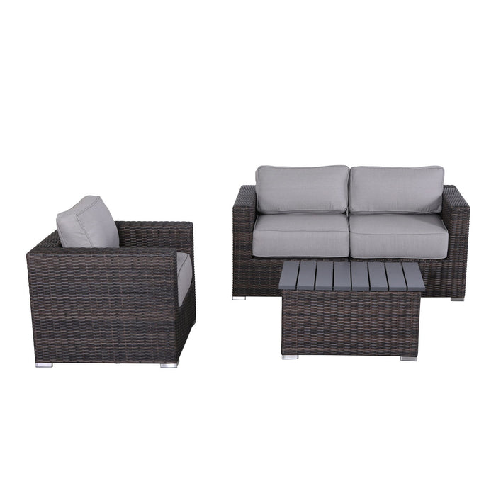 Stylish Sofa Seating Group With Cushions Perfect For Outdoor Gatherings