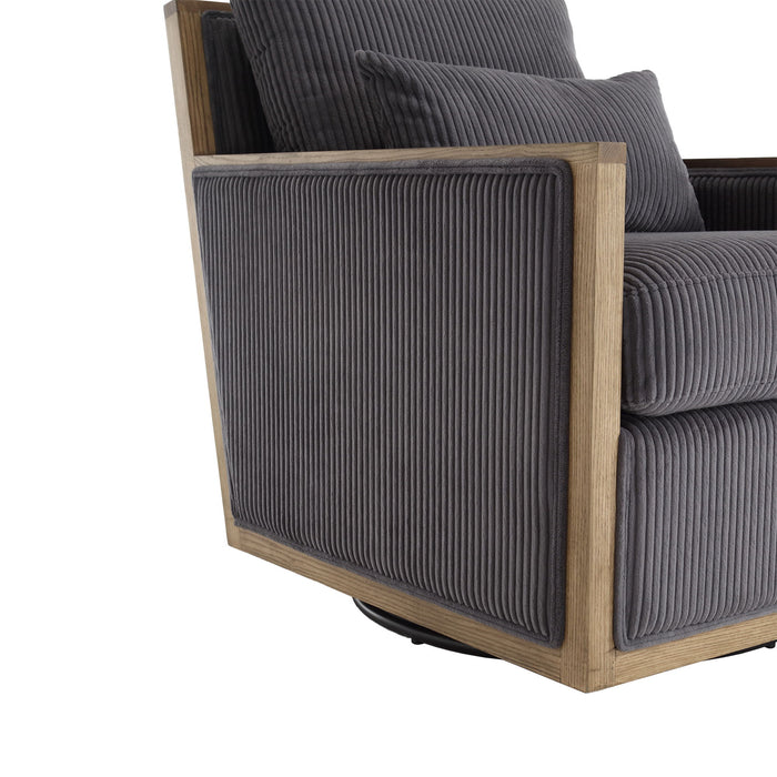 Comfy Accent Barrel Chair, 360 Degree Swivel
