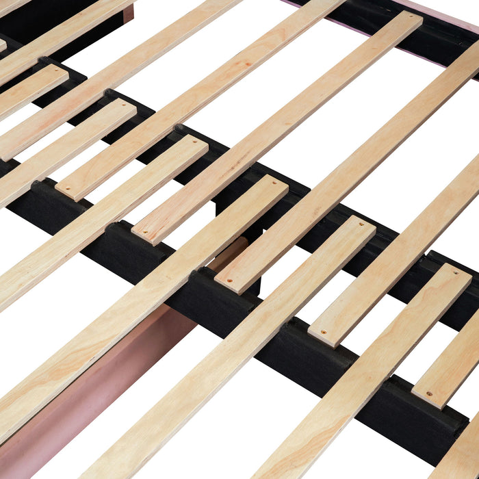 Upholstered Daybed With Cloud-Shaped Backrest, Trundle & 2 Drawers And USB Ports