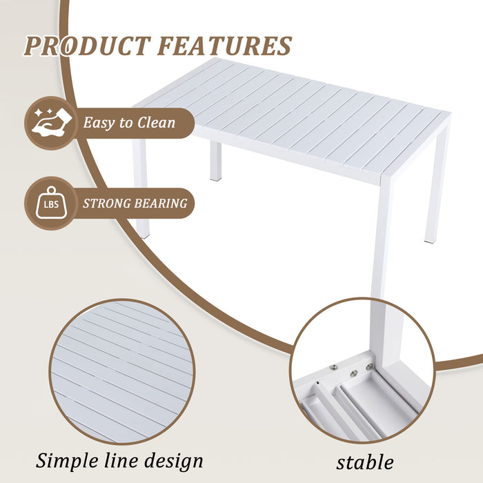 4 Modern Stackable Armchair Matched With Long Table