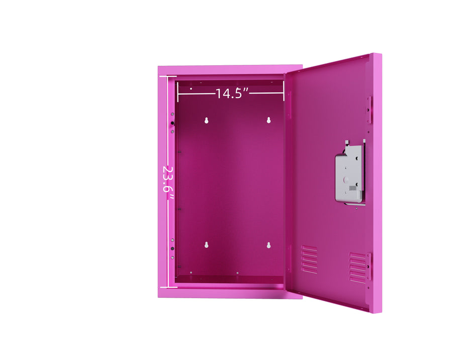 Compact Purple Steel Storage Cabinet: Detachable, Ample Storage Space, Easy Assembly