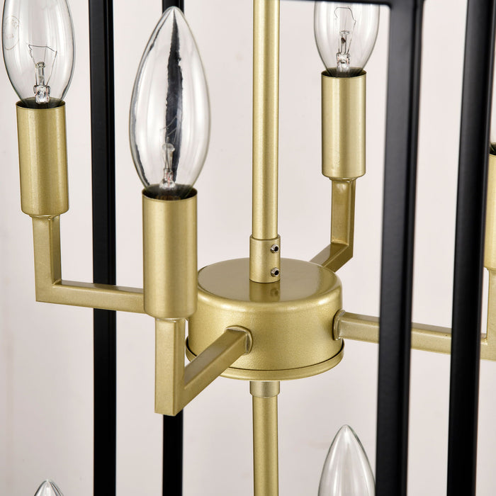 8 Light Lantern Chandelier Lighting, Entryway Chandeliers For High Ceilings, Chandeliers For Dining Room, Foyer, Entry, Staircase, Hallway, Height Adjustable (E12 Bulbs Not Included)