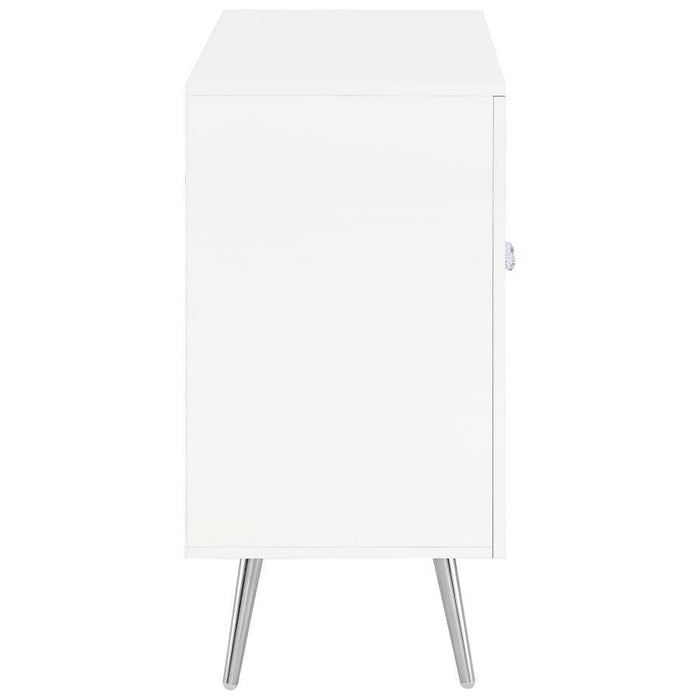 Nieta - 2 Door Engineered Wood Accent Cabinet - White High Gloss