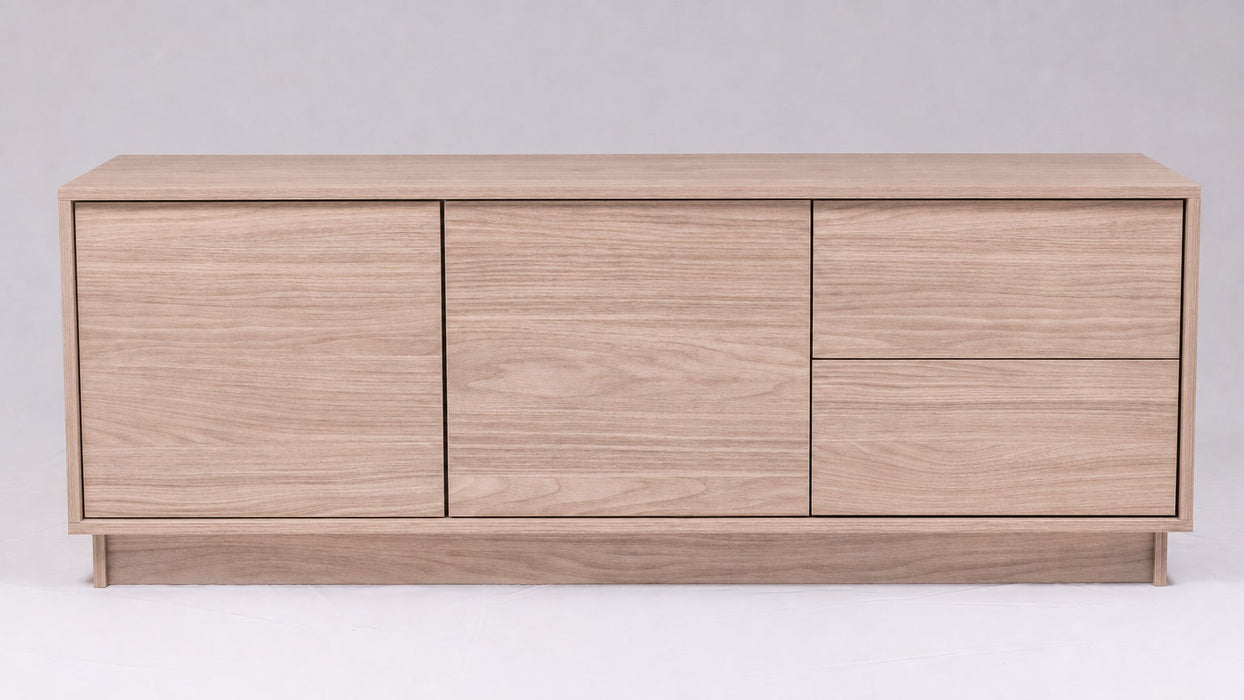 TV Stand For TVs Up To 60" With 2 Doors And 2 Drawers - Natural Walnut