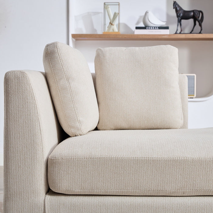 Wide Modern Double Sided Upholstered Chaise Lounge