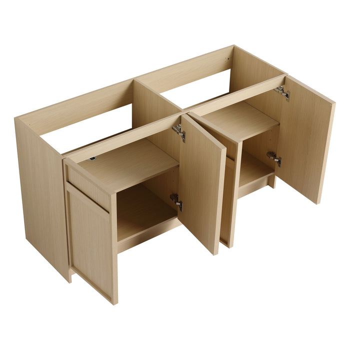 Freestanding Bathroom Vanity With Resin Sink & Soft Close Cabinet Doors